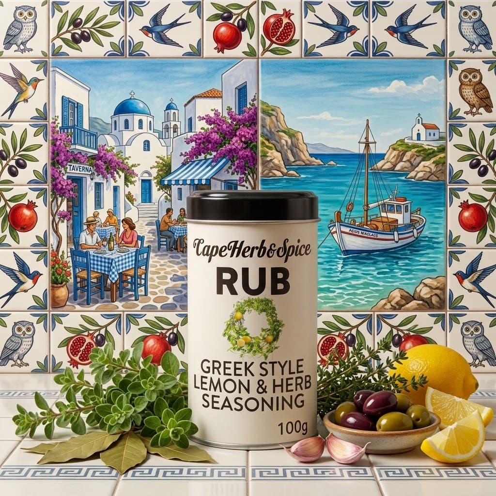 Cape Herb & Spice Rub Greek Style Lemon & Herb Seasoning 100g